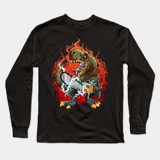 T-REX use Chainsaw Long Sleeve T-Shirt